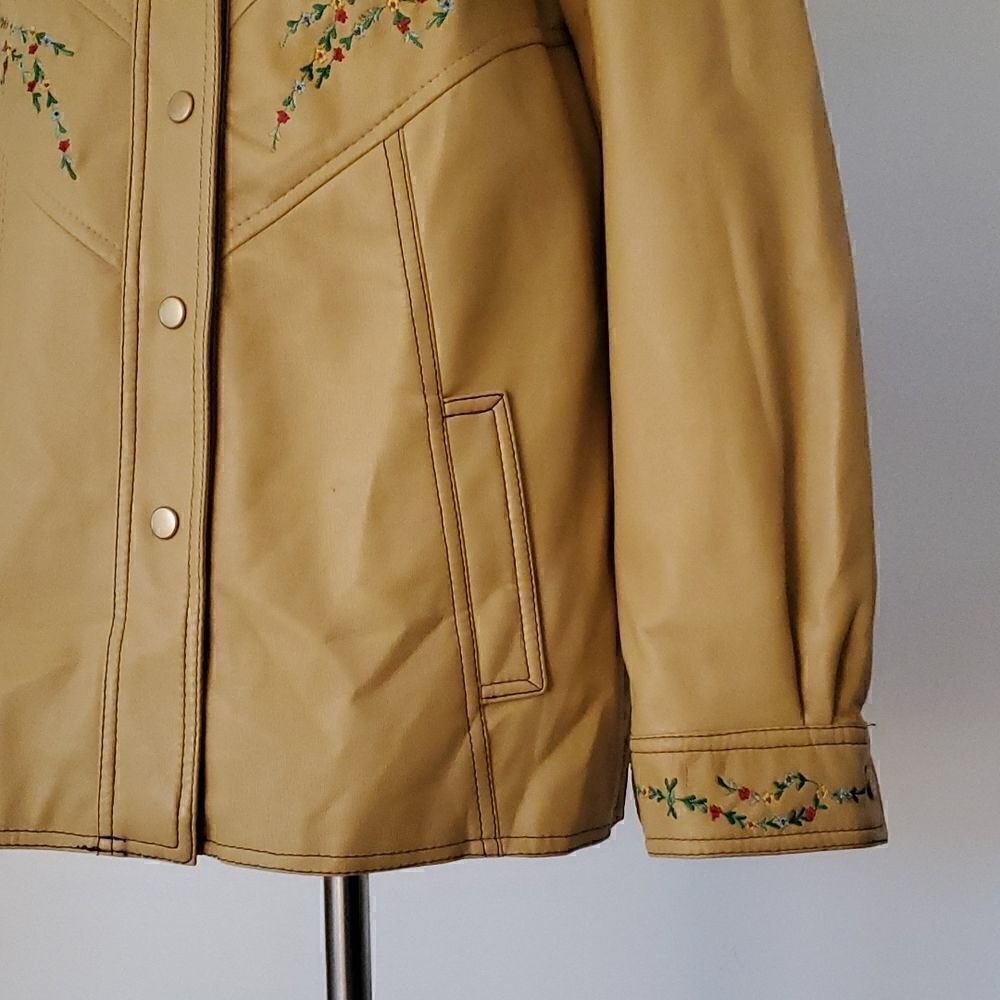 BELLARIVA | Faux Leather Embroidered Jacket - Picture 4 of 7